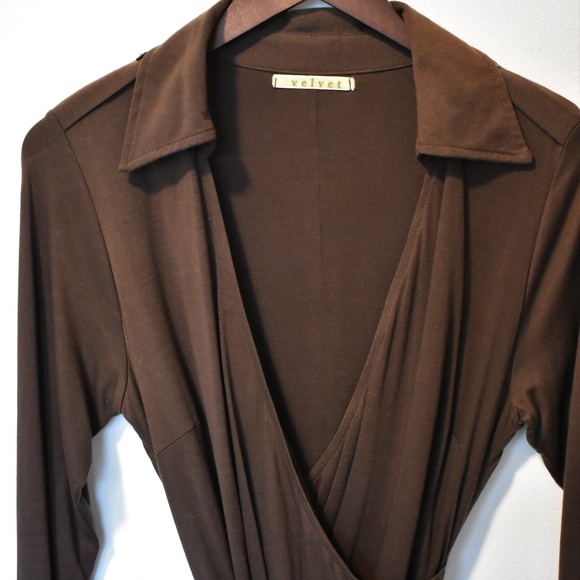 NWOT Velvet by Graham and Spencer Wrap Dress - Picture 8 of 8